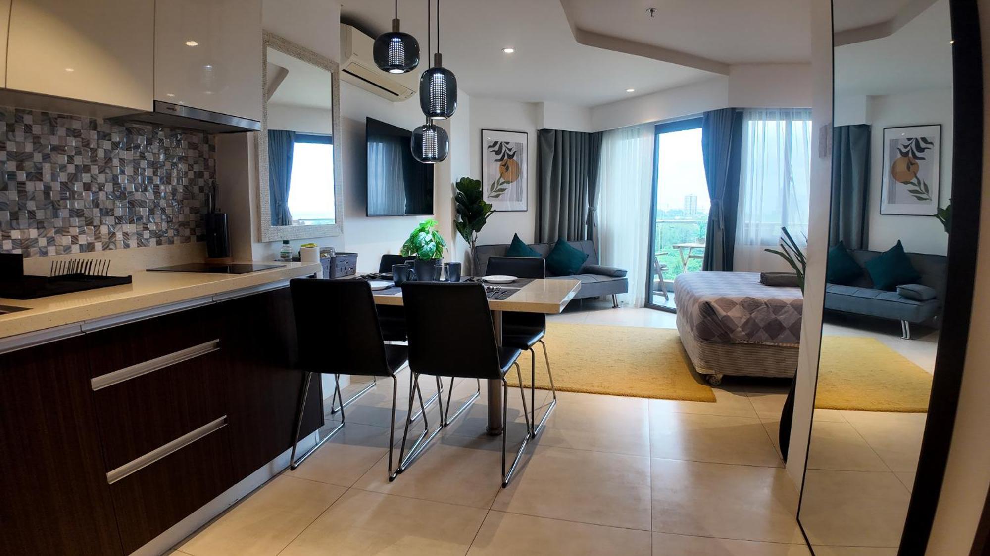 Dominiks Stylish Resort Gem Ocean View Pool Queen Bed At Tambuli 8 Floor Fast Wifi Мактан Экстерьер фото